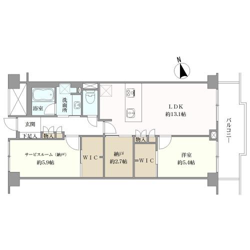 クレール白金台の間取図