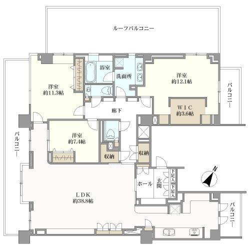 藤和目黒ホームズの間取図