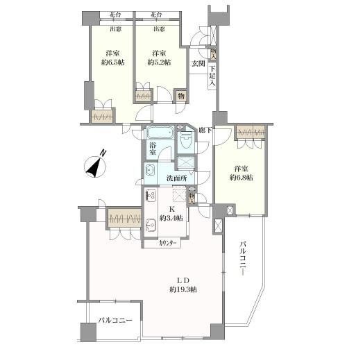 碑文谷ヒルズサレジオ通りの間取図