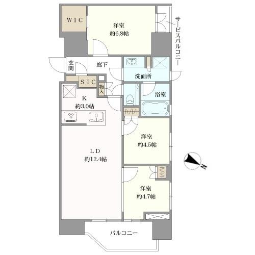 グランドメゾン目黒プレイスの間取図