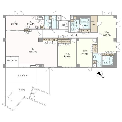 アッシュダール広尾の間取図