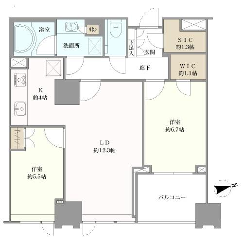シティタワーズ豊洲ザ・シンボルの間取図