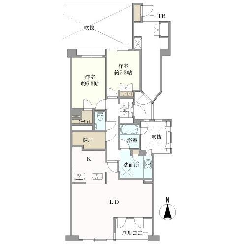 ヒルズ馬事公苑パークフロントの間取図