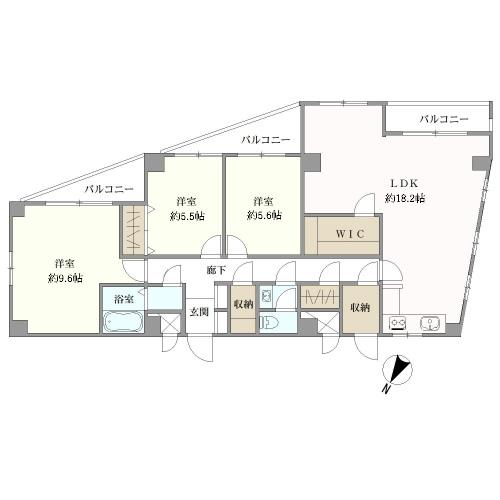 新根岸拾番館の間取図