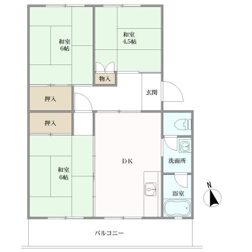 第１小野ハイツＡ号の間取図