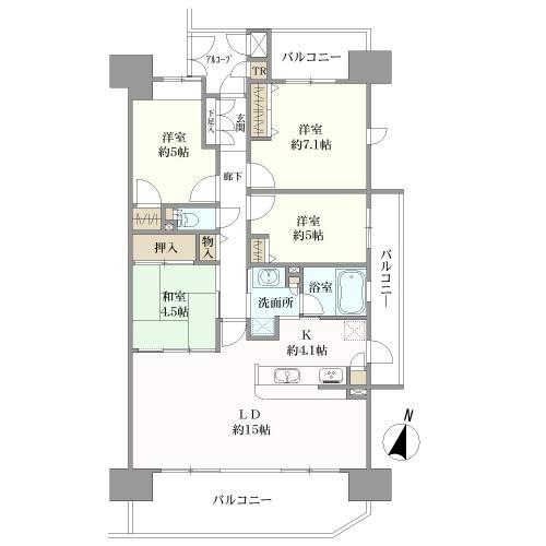 ロイヤルクレスト大森金城学院前の間取図