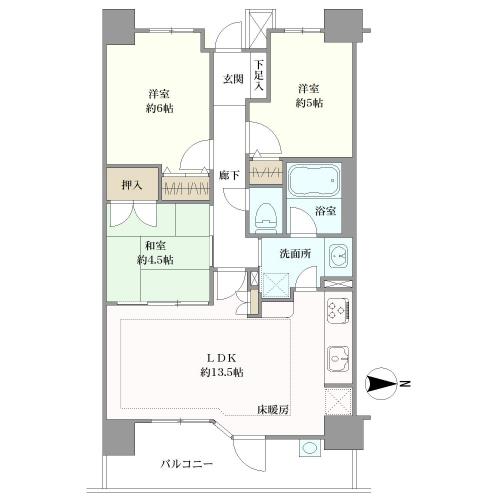セレッソコートＯＳＡＫＡステーションランドの間取図