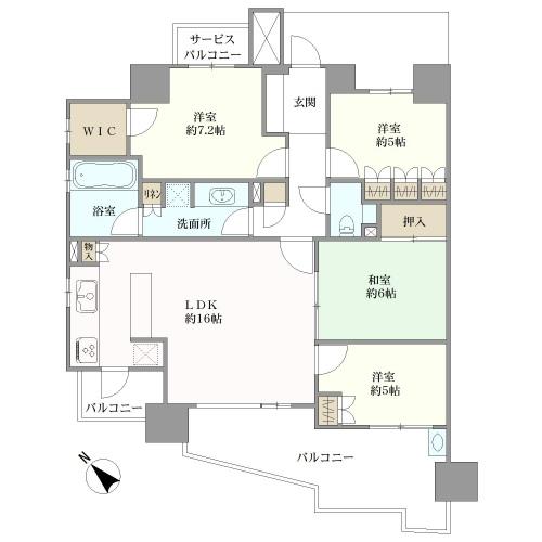 シティハウス守口の間取図