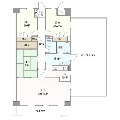 朝日プラザ香里菊ヶ丘ＩＩの間取図