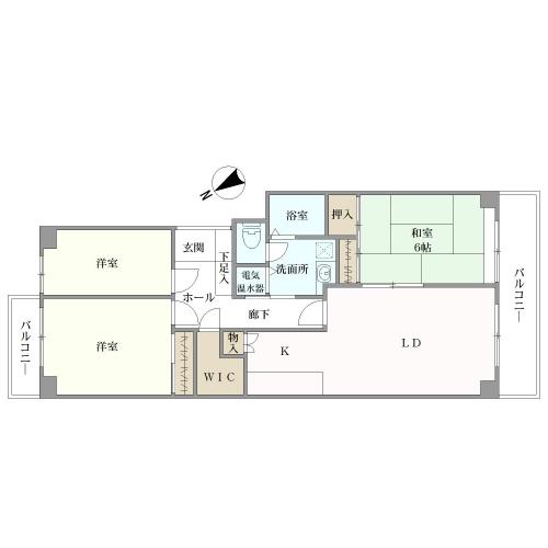 寝屋川東ファミリータウンの間取図