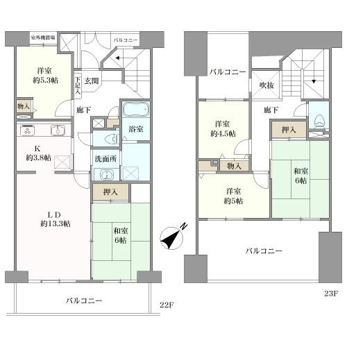 スカイプラザ横川の間取図