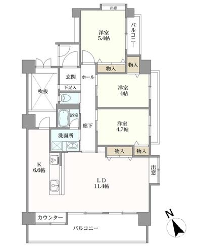 五日市ヒューマンズの間取図