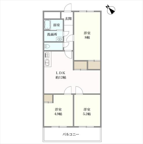 シャルマンコーポ船越の間取図