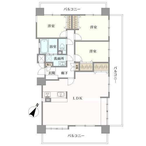Ｌ・テーゼ祇園の間取図