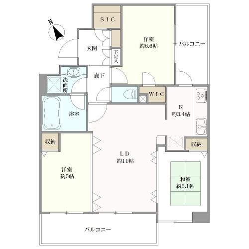 イトーピアマイズ池袋の間取図