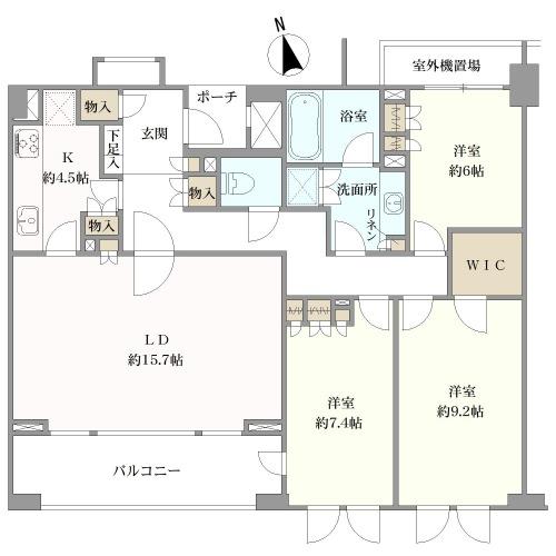 クラッシィハウス等々力の間取図