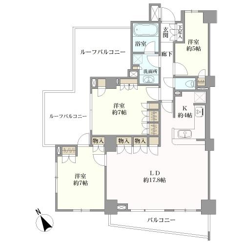 ブランズ行徳パークフロントの間取図