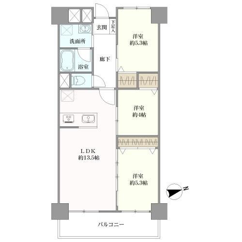 南砂町グリーンハイツの間取図
