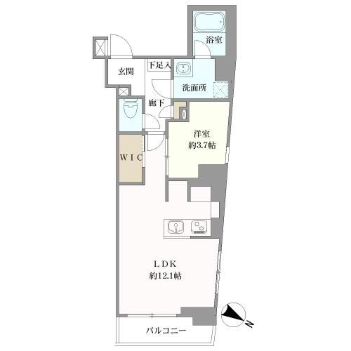 日本橋三越前アムフラットの間取図
