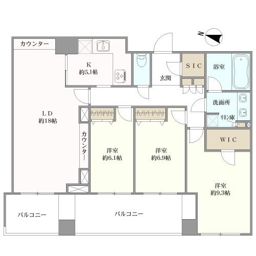 三番町パークテラス桜苑の間取図