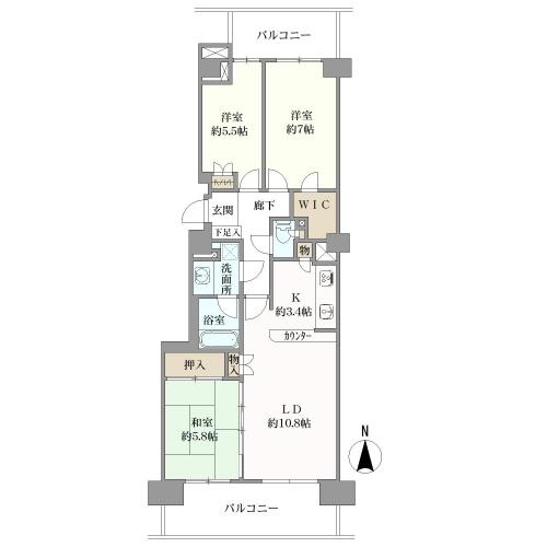 フォレストパーク四季彩の丘D棟の間取図
