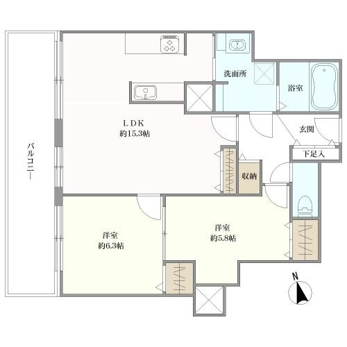 西早稲田パークタワーの間取図