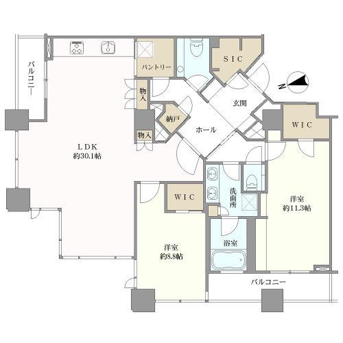 シティタワー高輪の間取図