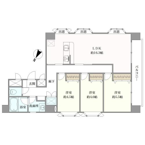 ライオンズマンション西日暮里第二の間取図