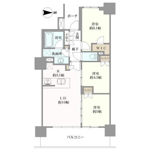 シティタワー金町の間取図