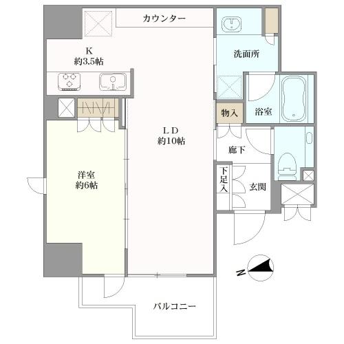 ジオ四谷三栄町の間取図