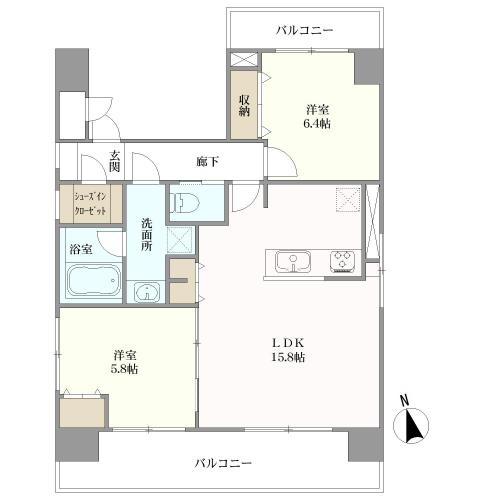 ライオンズマンション六義園の間取図