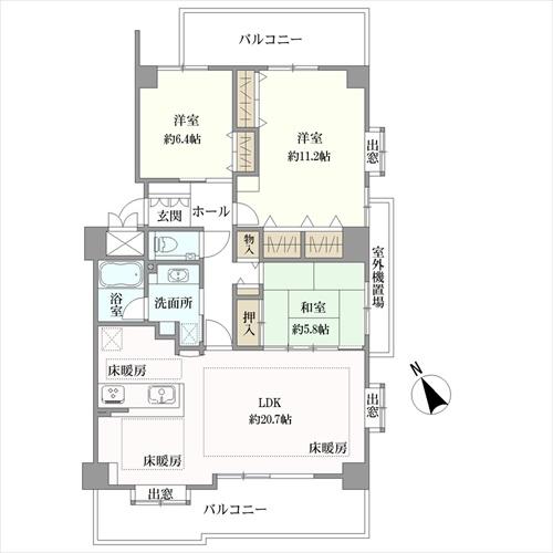 サニーコート市川の間取図