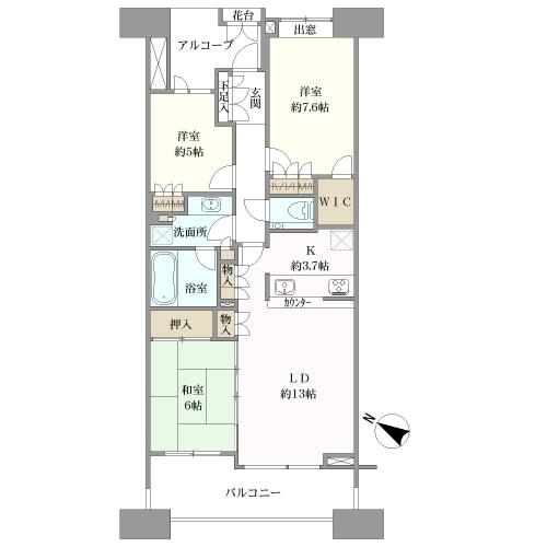 ザ・リバープレイスガーデンコートの間取図