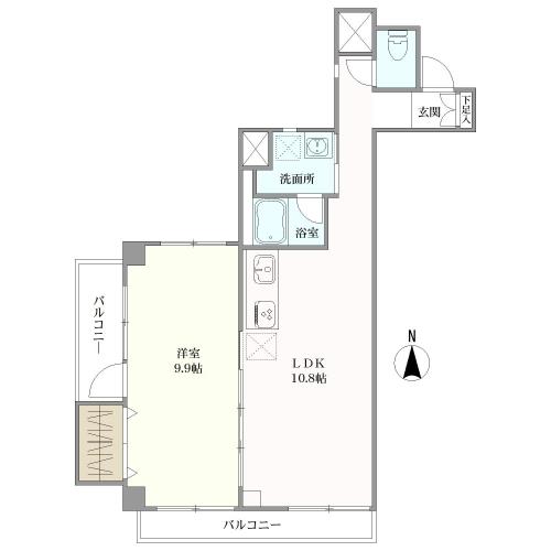 西麻布ハイツの間取図