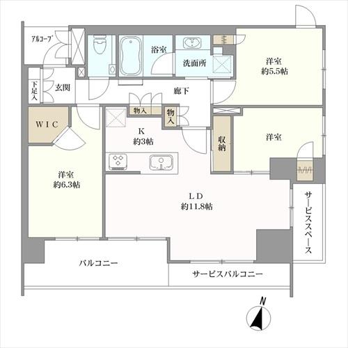 ジオ碑文谷一丁目の間取図