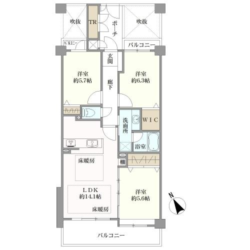 ライオンズマンションマキシム桜坂ＩＩの間取図