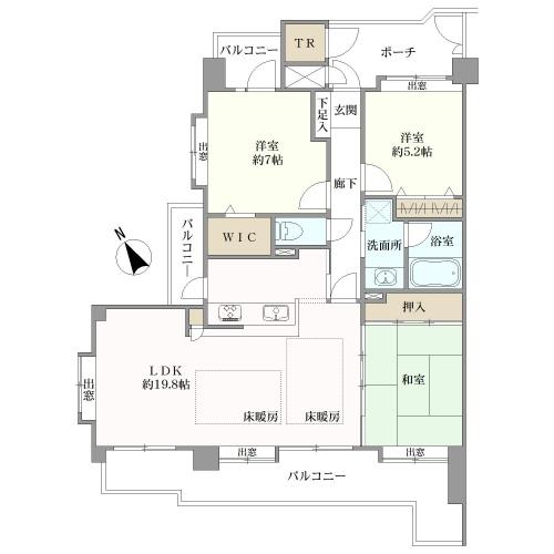ライオンズマンションマキシム桜坂ＩＩの間取図