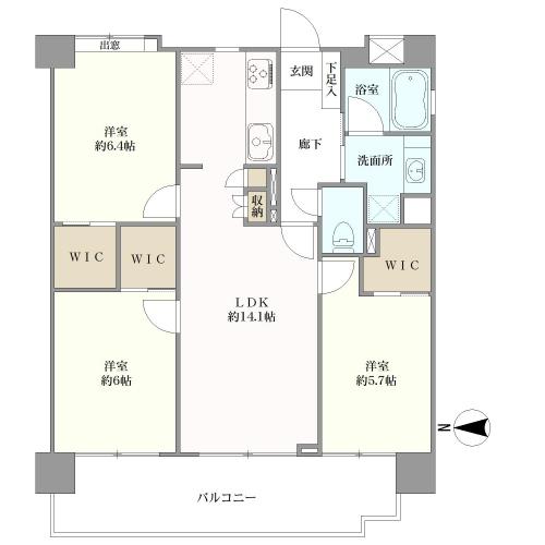 アーサー大濠倶楽部スカイコートの間取図