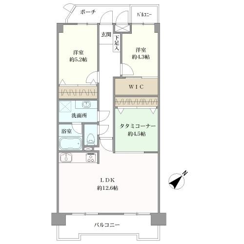 スカイハイツ和白ケ丘東館の間取図