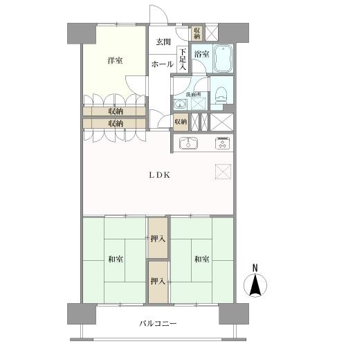 中野本町マンションの間取図
