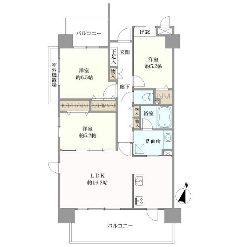 御殿山デュープレックスの間取図
