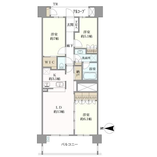 桜堤庭園フェイシアの間取図