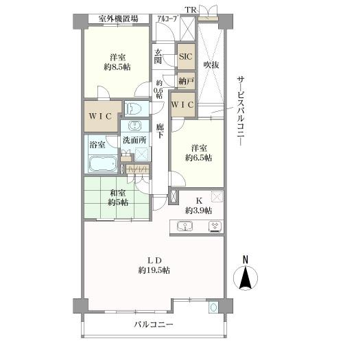 クレヴィア芦屋翠ヶ丘の間取図