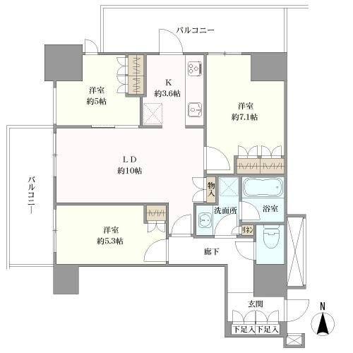 アトラス三鷹レジデンスの間取図