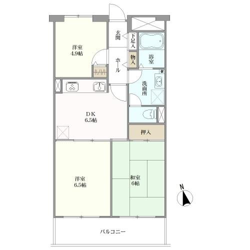 グレイスコート三鷹下連雀の間取図