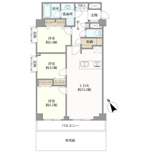 藤和吉祥寺マンションハイツ扇山の間取図