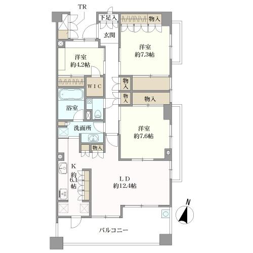 パークハウス荻窪の間取図