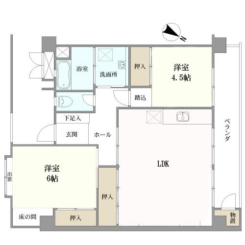 宮前平グリーンハイツの間取図