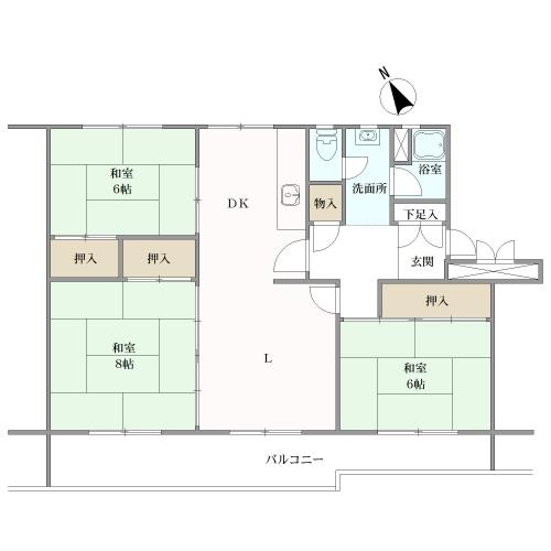 洋光台南第１団地の間取図