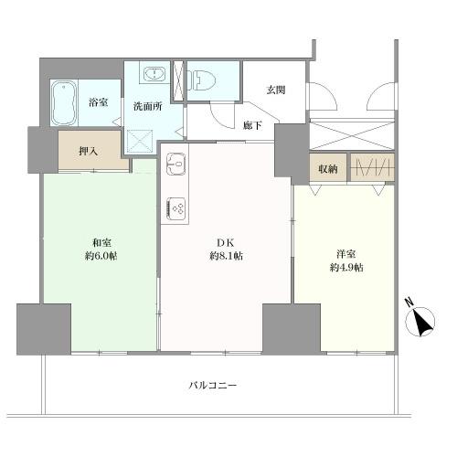 ローレルハイツ神戸１号棟の間取図